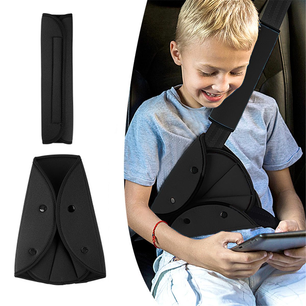 Swing Seat Belt - Car Seat Belt Adjuster, Soft Triangle