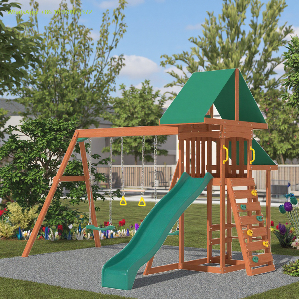 Kids Outdoor Swing Set With Slide - Outdoor Lifespan Kids Swing Small Playground