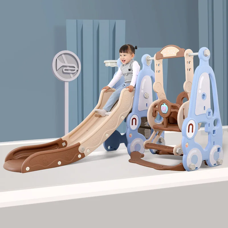 Kids Outdoor Swing Set With Slide - Combination Swing Slide Toys Household Indoor