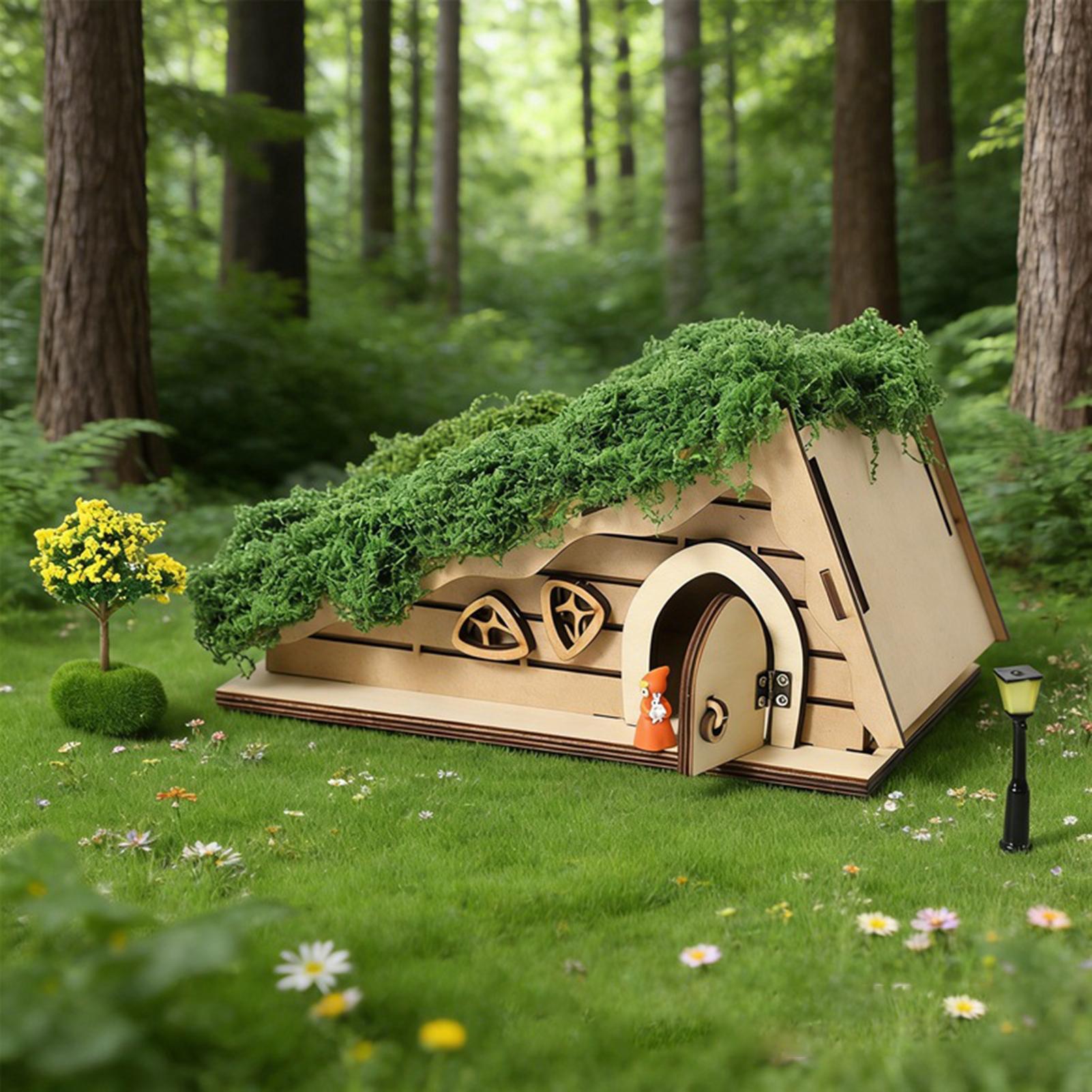 Kids Outdoor Set - Wooden Fairy House Craft Kit Triangle