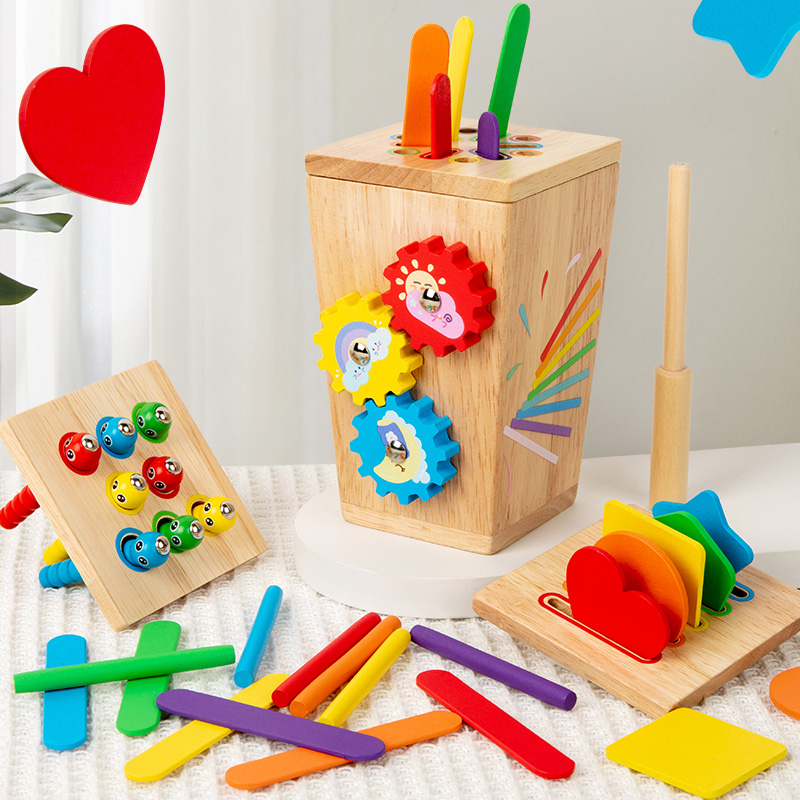 Bug Catching Kit - Wooden Insect-Catching Game Multifunctional Toy, Shape