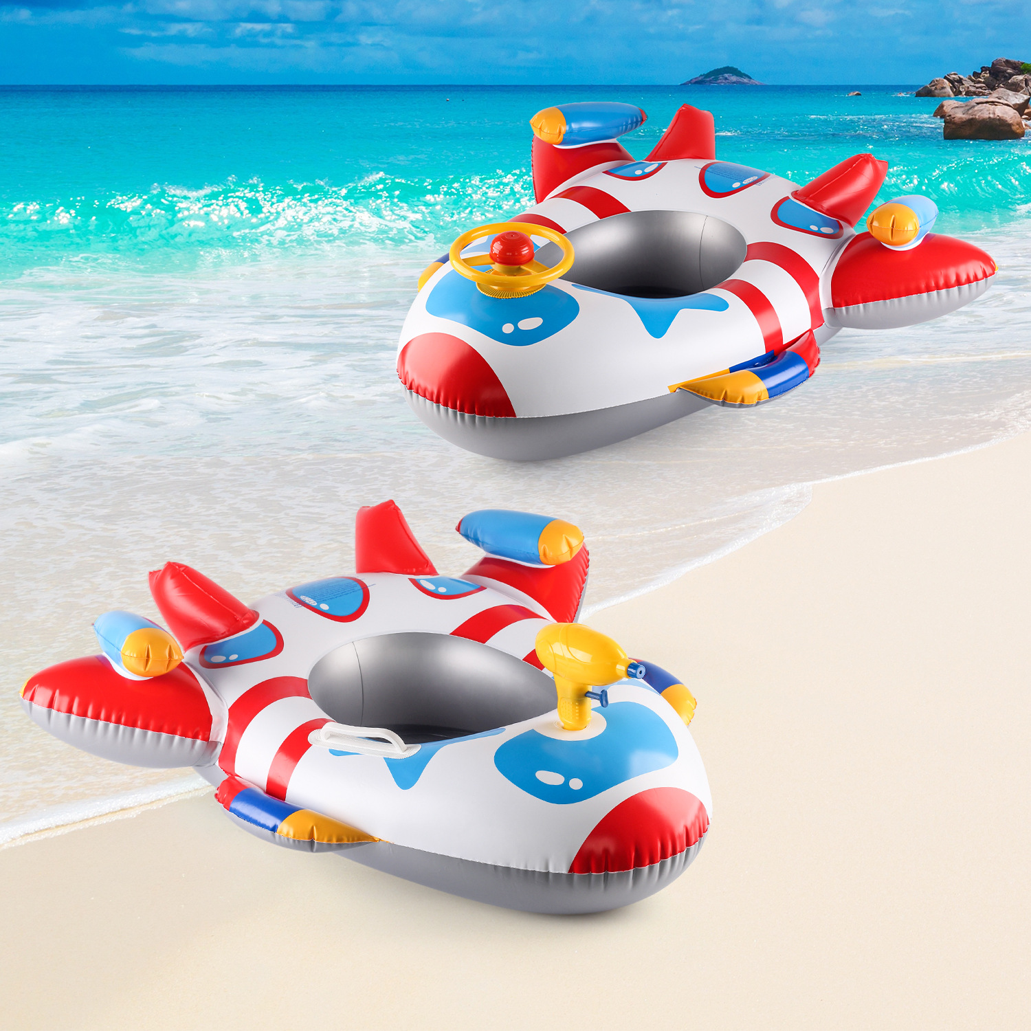 Water Gun Soaker - New INS Fighter Plane Swimming Ring