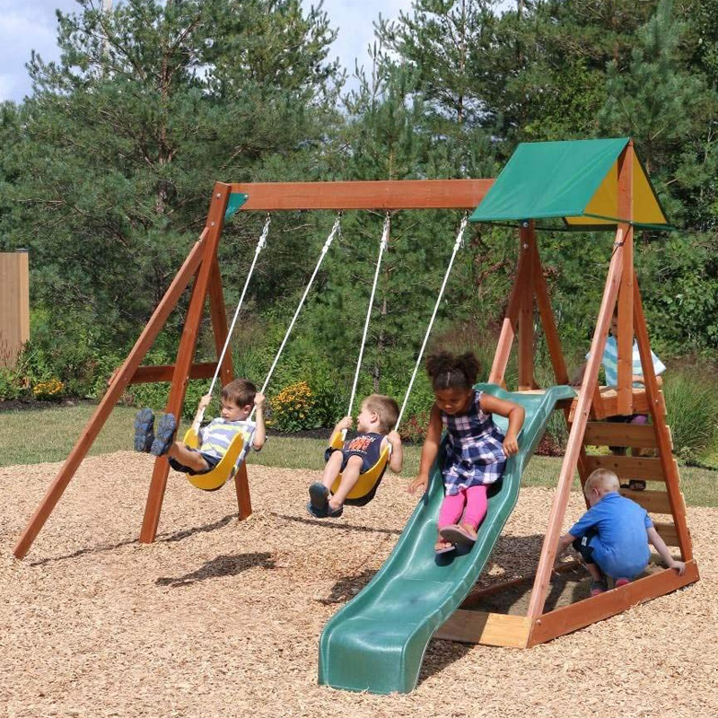 Kids And Children Outdoor Wood – обзор и цена Kids Outdoor Swing Set With Slide