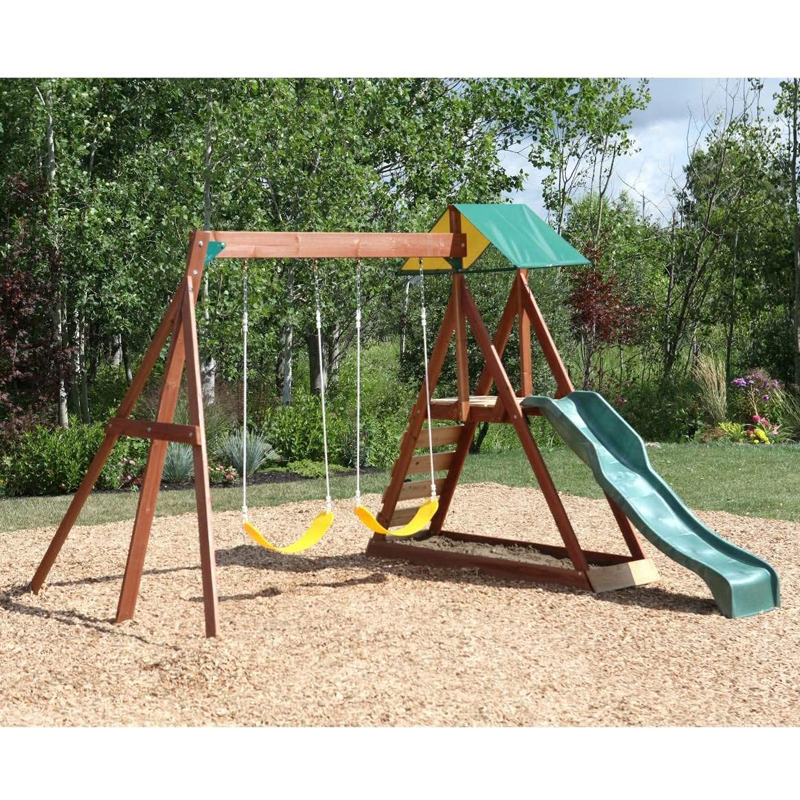 Kids And Children Outdoor Wood – обзор и цена Kids Outdoor Swing Set With Slide
