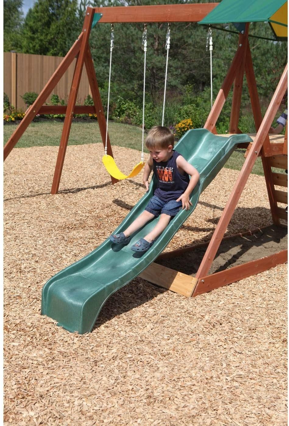 Kids And Children Outdoor Wood – обзор и цена Kids Outdoor Swing Set With Slide