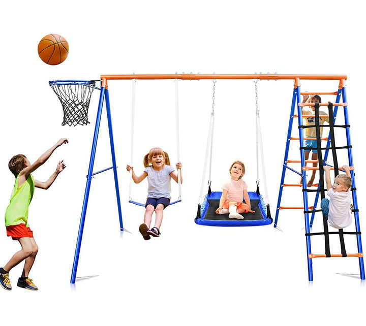 3-in-1 Kids Swing Slide Climbi – обзор и цена Kids Outdoor Swing Set With Slide