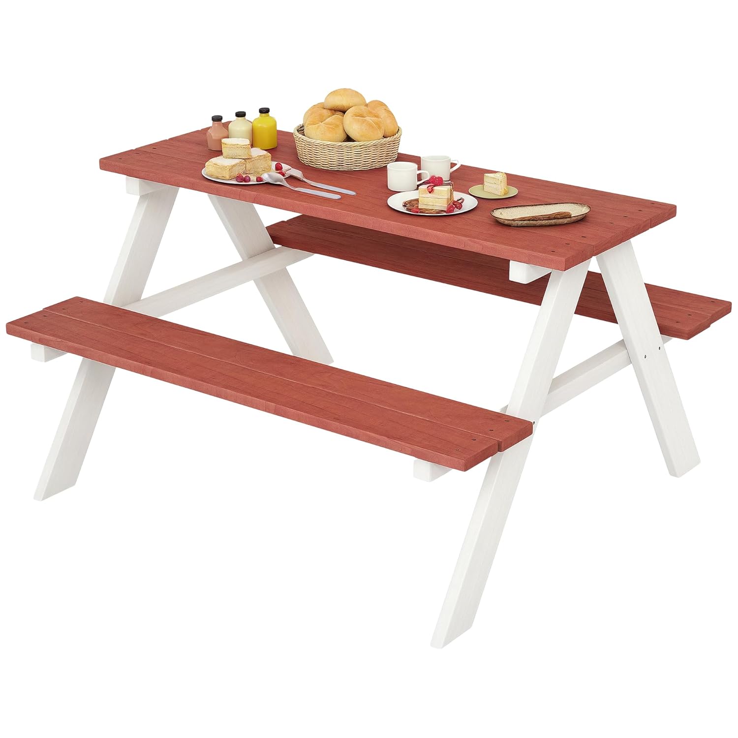 Kids Picnic Table Set, Wooden  – обзор и цена Kids Outdoor Furniture Set