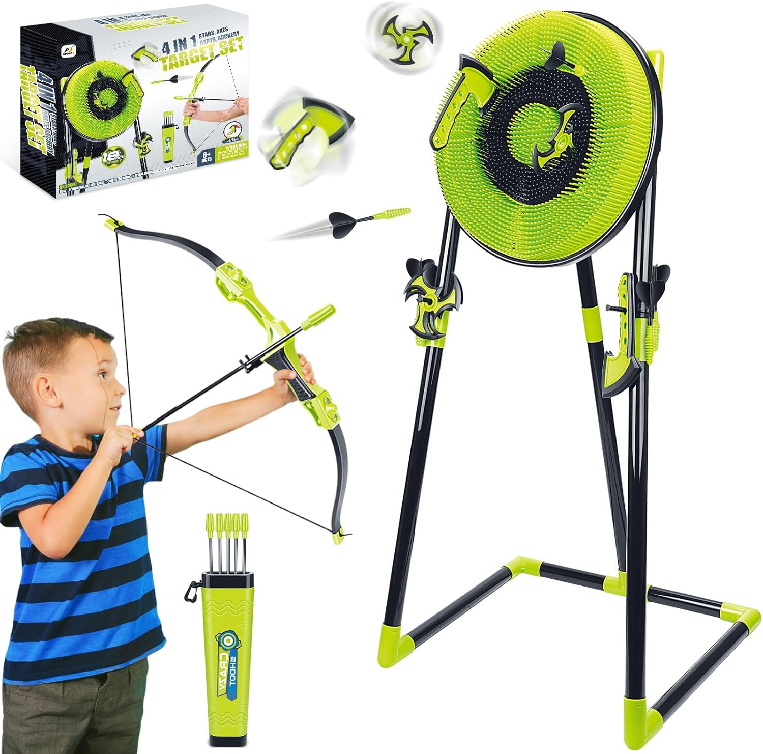 4 in 1 Axe Throwing Target Set – обзор и цена Kids Outdoor Ninja Set