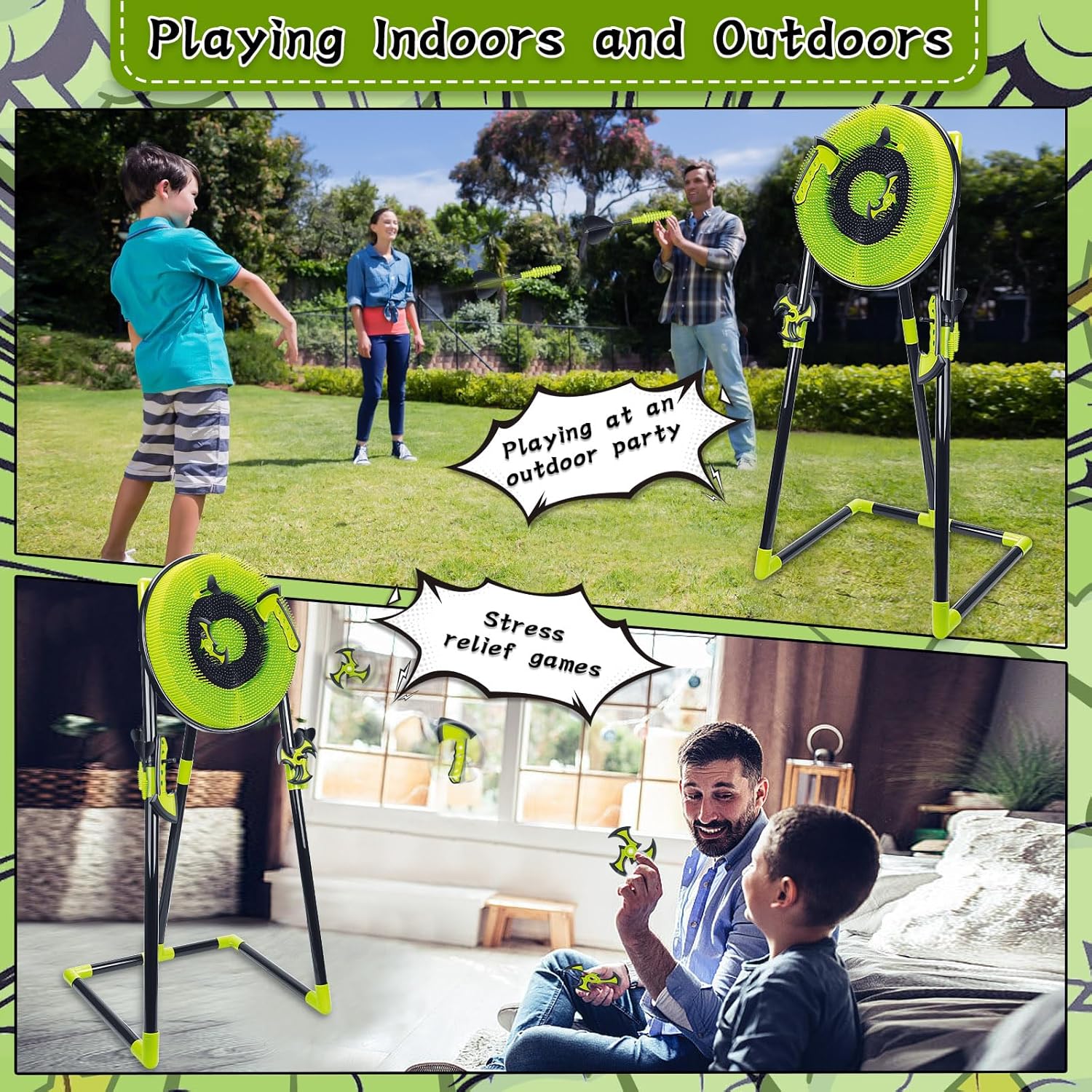 4 in 1 Axe Throwing Target Set – обзор и цена Kids Outdoor Ninja Set