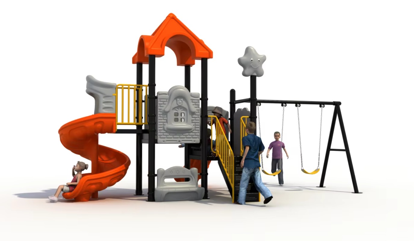 Outdoor Steel Plastic Swing Se – обзор и цена Kids Outdoor Swing Set With Slide