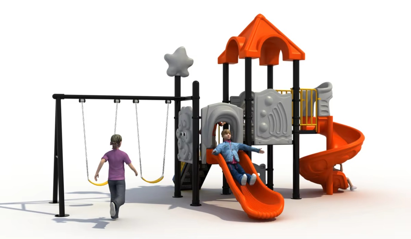 Outdoor Steel Plastic Swing Se – обзор и цена Kids Outdoor Swing Set With Slide