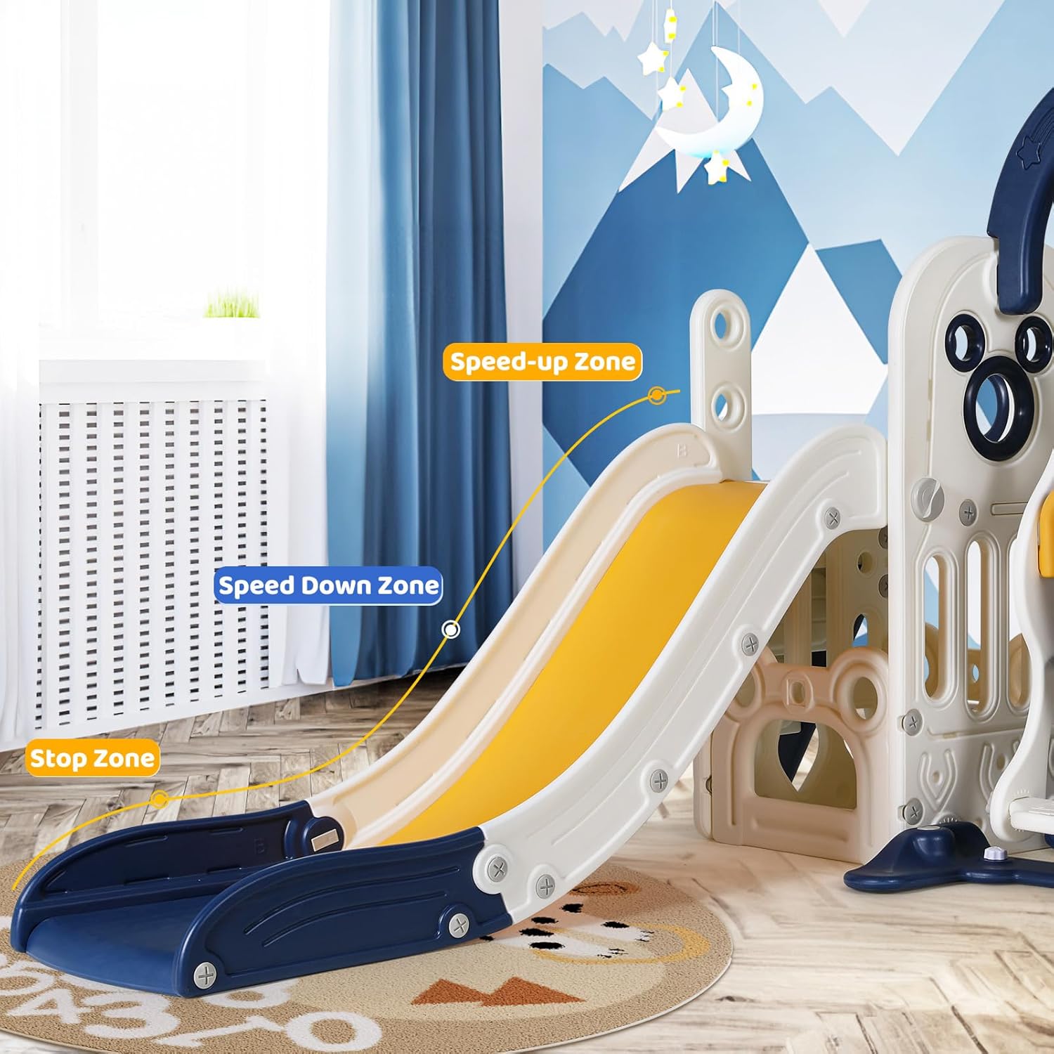 Swing Slide for Kids, 6 in 1 S – обзор и цена Kids Outdoor Swing Set With Slide