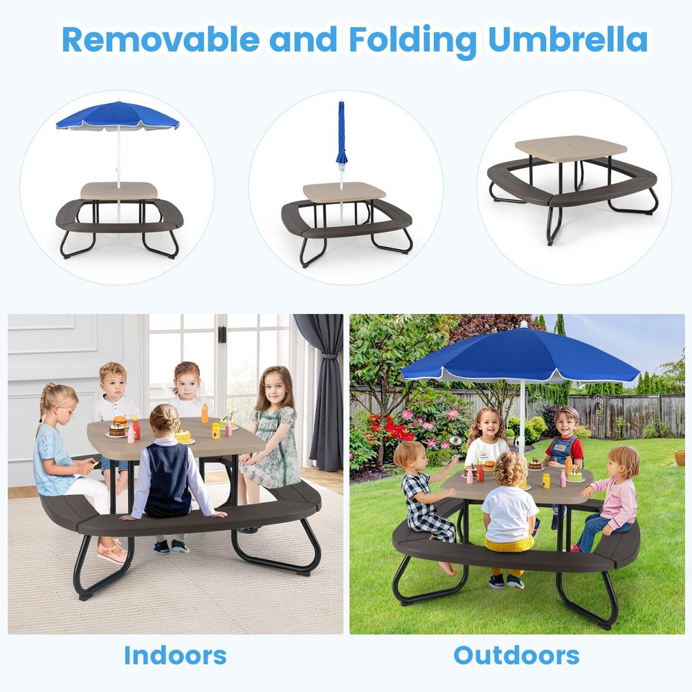Kids Picnic Table, 8 Person Ki – обзор и цена Kids Outdoor Chair And Table