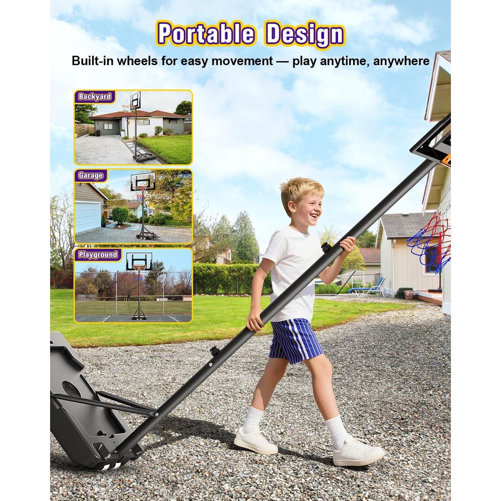 Portable Adjustable Height Bas – обзор и цена Kids Outdoor Play