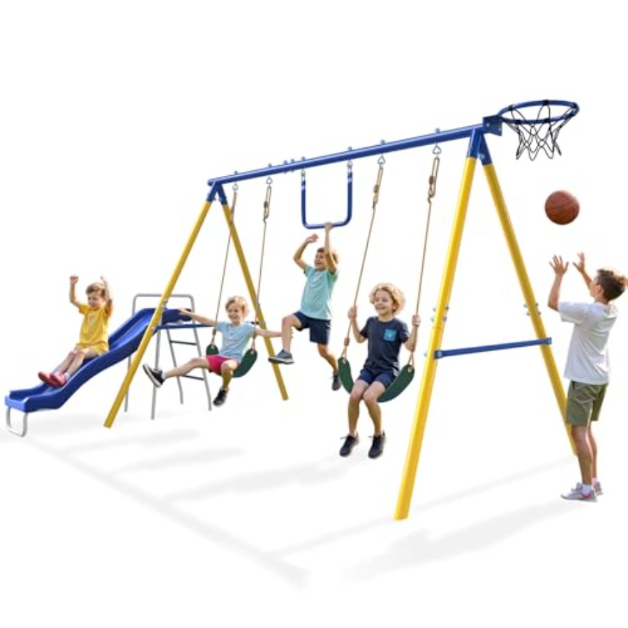 Backyard outdoor playset for k – обзор и цена Kids Outdoor Swing Set With Slide