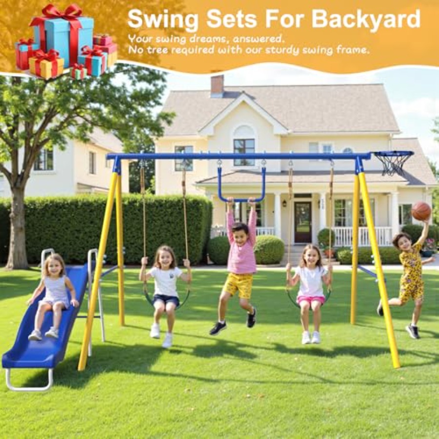Backyard outdoor playset for k – обзор и цена Kids Outdoor Swing Set With Slide