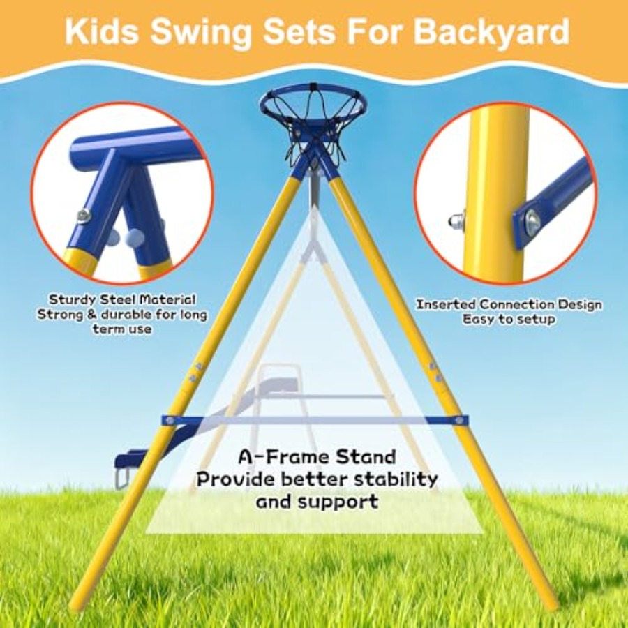 Backyard outdoor playset for k – обзор и цена Kids Outdoor Swing Set With Slide