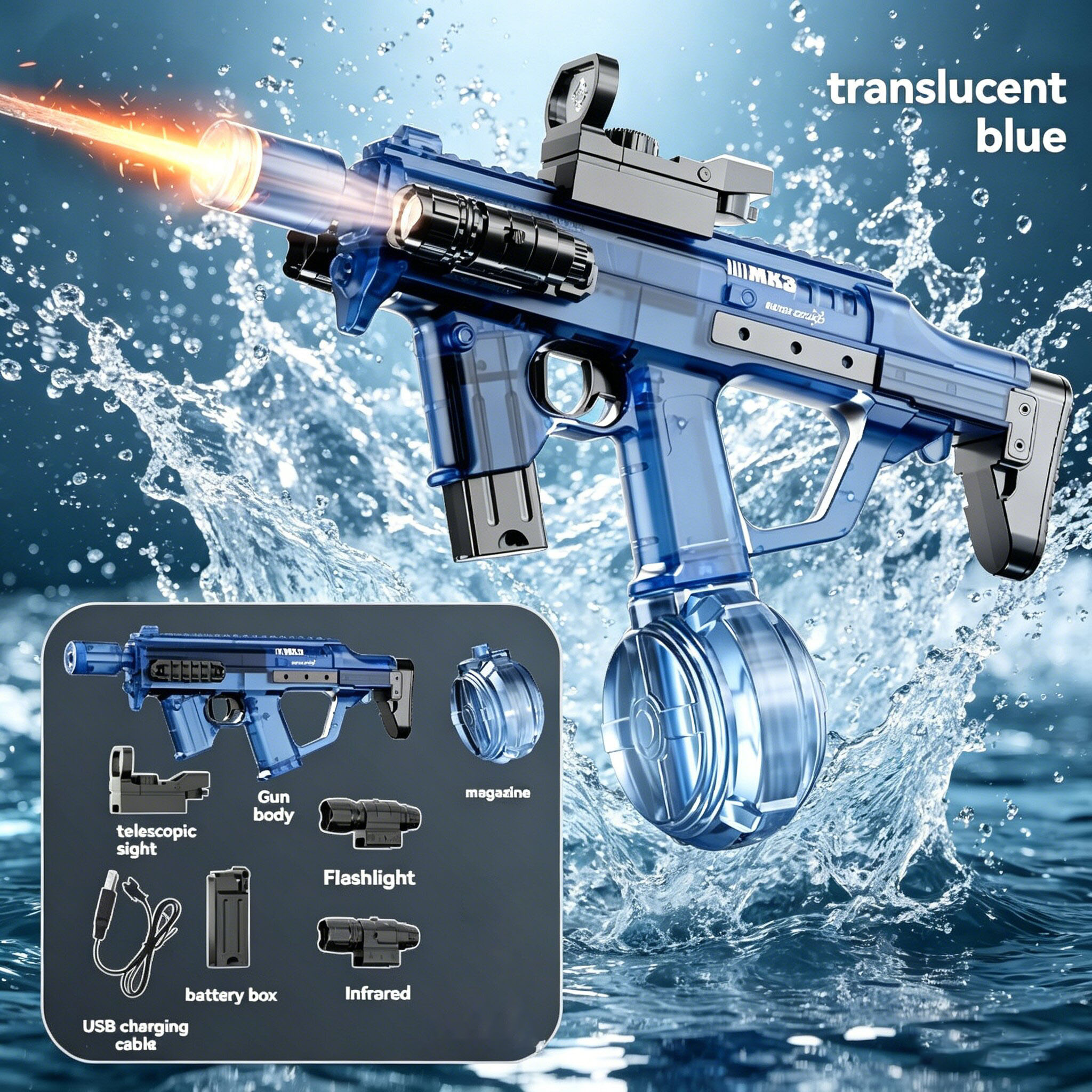 2026New adult electric MK3 wat – обзор и цена Water Gun Soaker