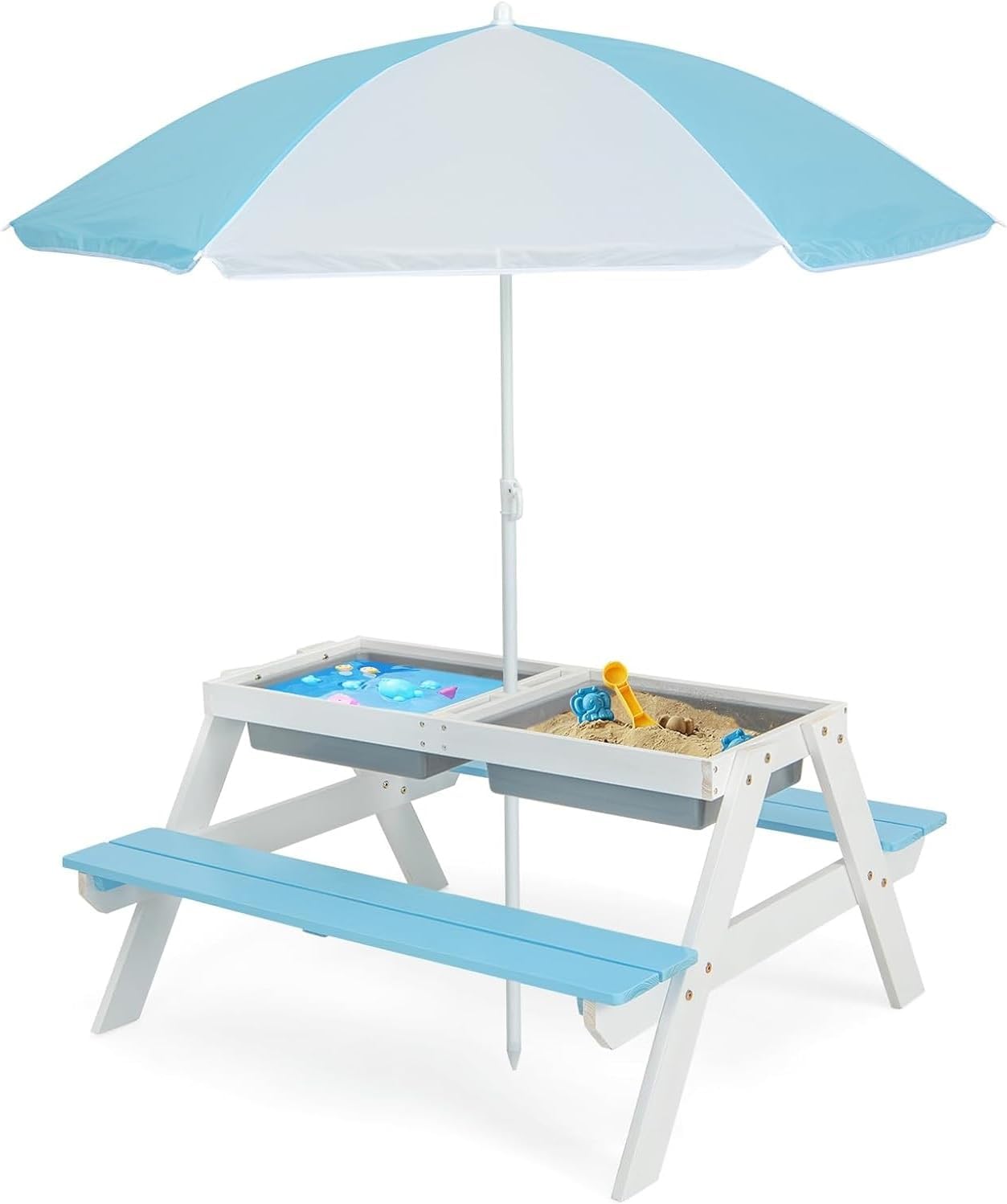 Kids Picnic Table, 4 in 1 Outd – обзор и цена Kids Outdoor Chair And Table