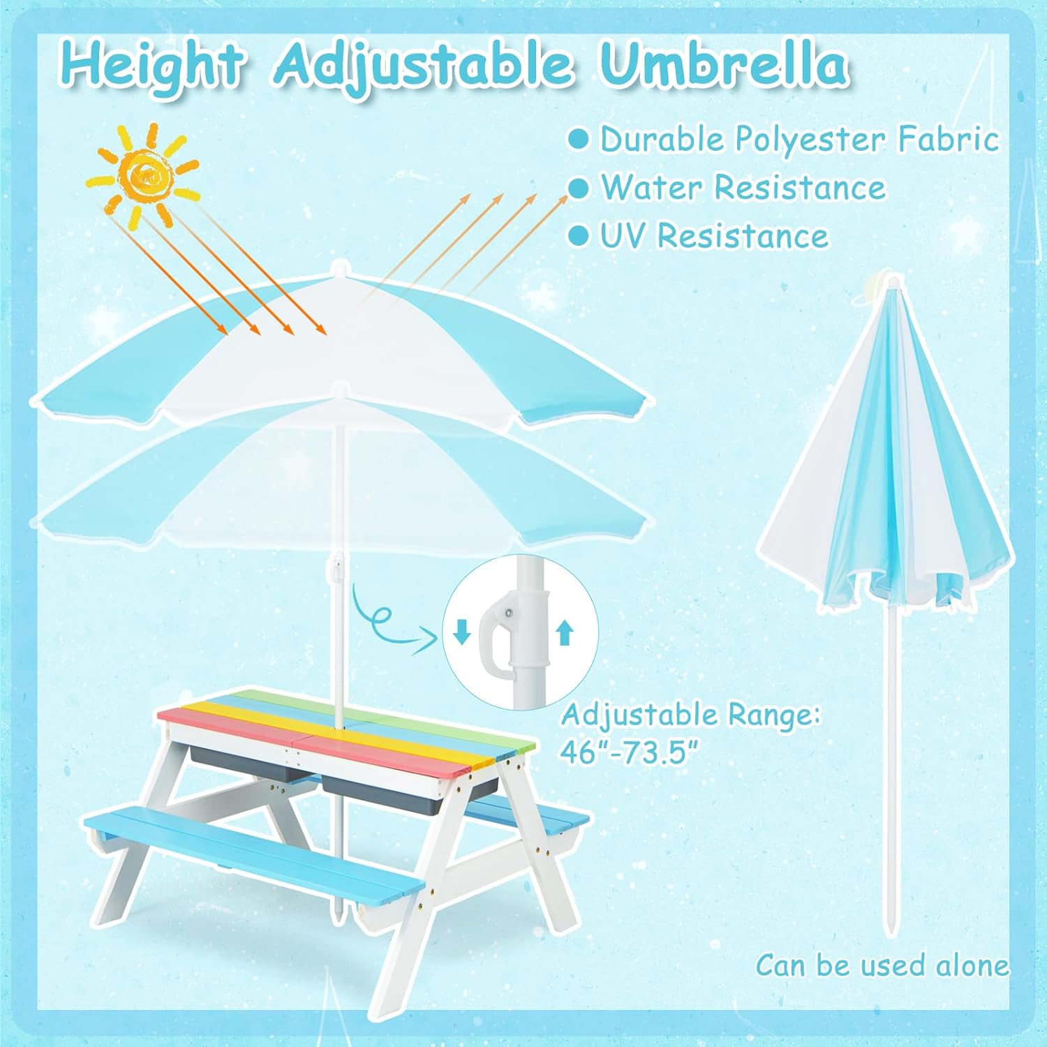 Kids Picnic Table, 4 in 1 Outd – обзор и цена Kids Outdoor Chair And Table