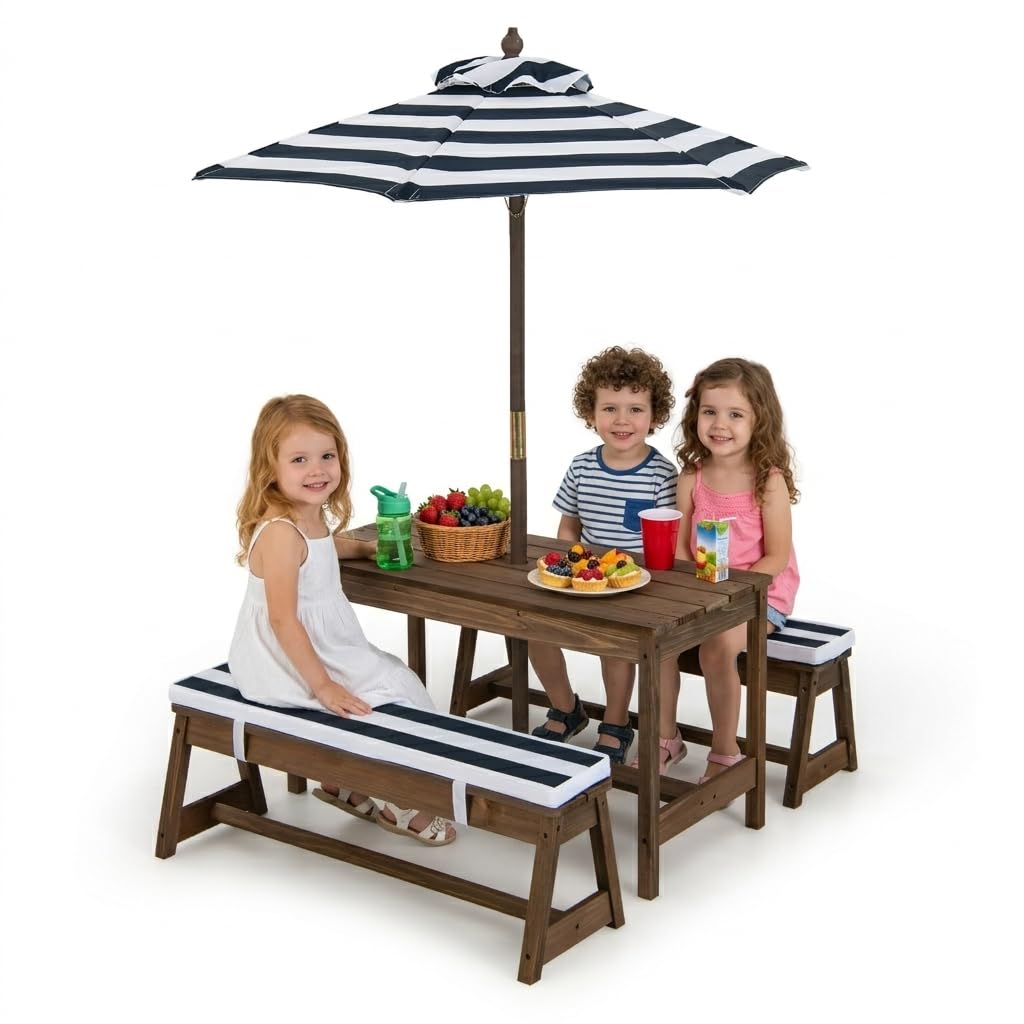 Height Adjustable Wooden Kids  – обзор и цена Kids Outdoor Furniture Set