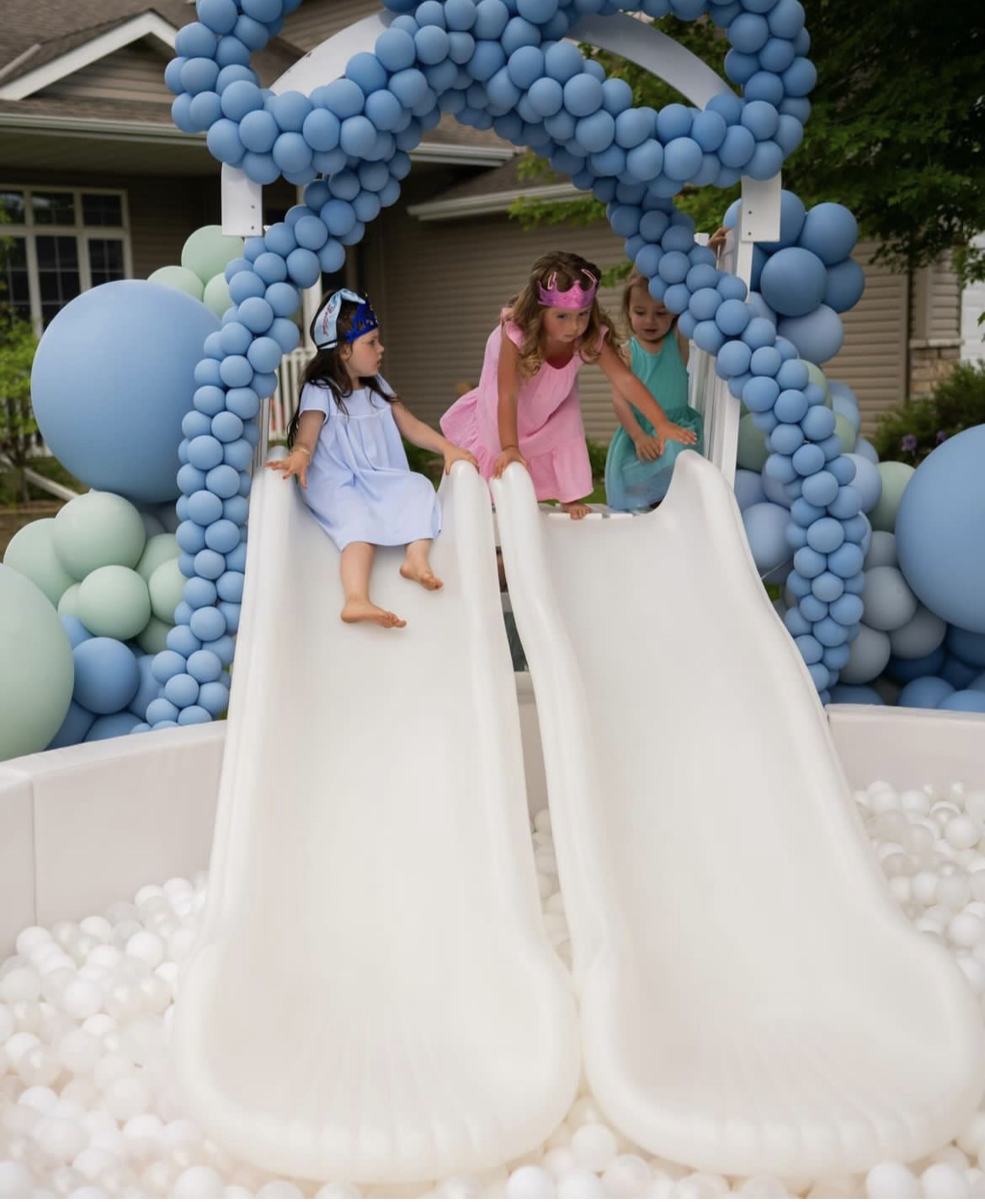 Hot Sale White Double Slide In – обзор и цена Kids Outdoor Furniture Set