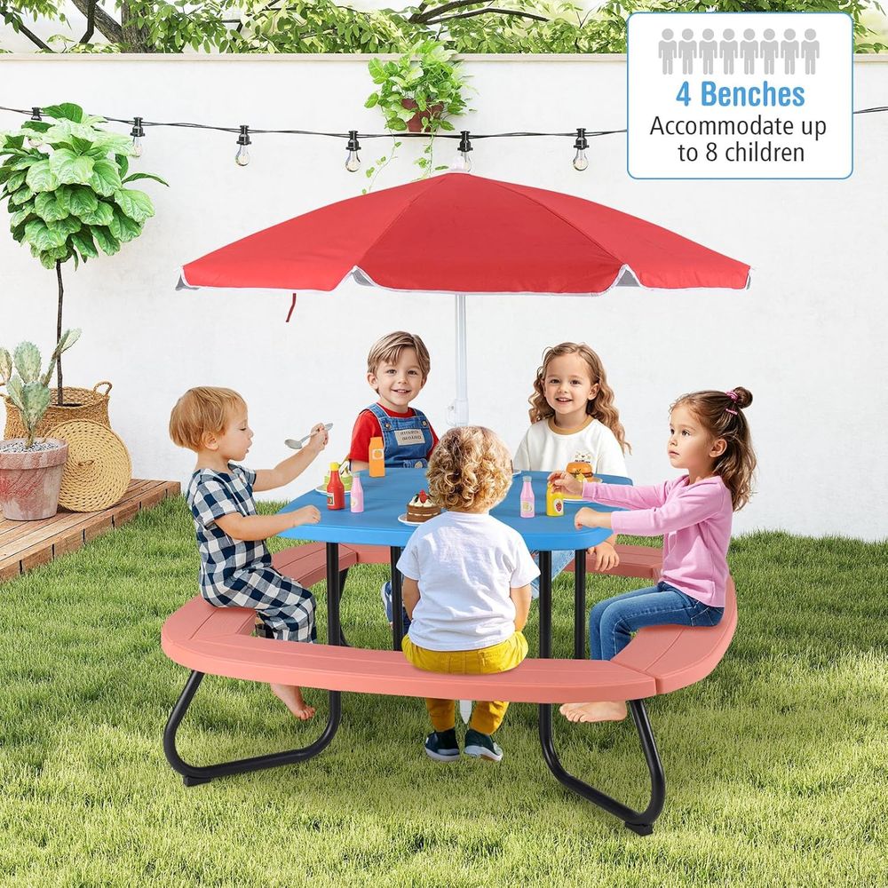 Kids Picnic Table, 8 Person To – обзор и цена Kids Outdoor Chair And Table