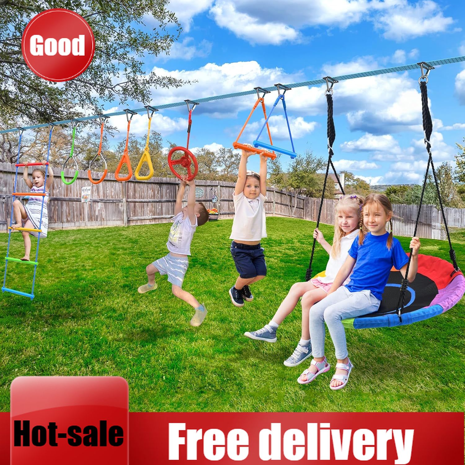 Activity priceHapfan 50 FT Nin – обзор и цена Kids Outdoor Ninja Set