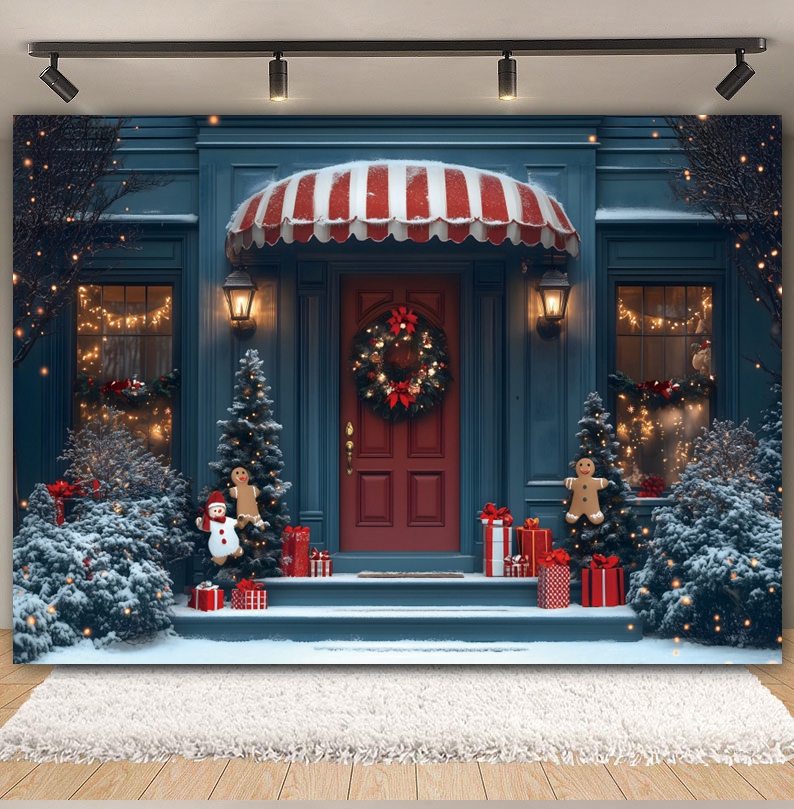 Christmas Backdrop for Photogr – обзор и цена Kids Outdoor Xmas Gifts