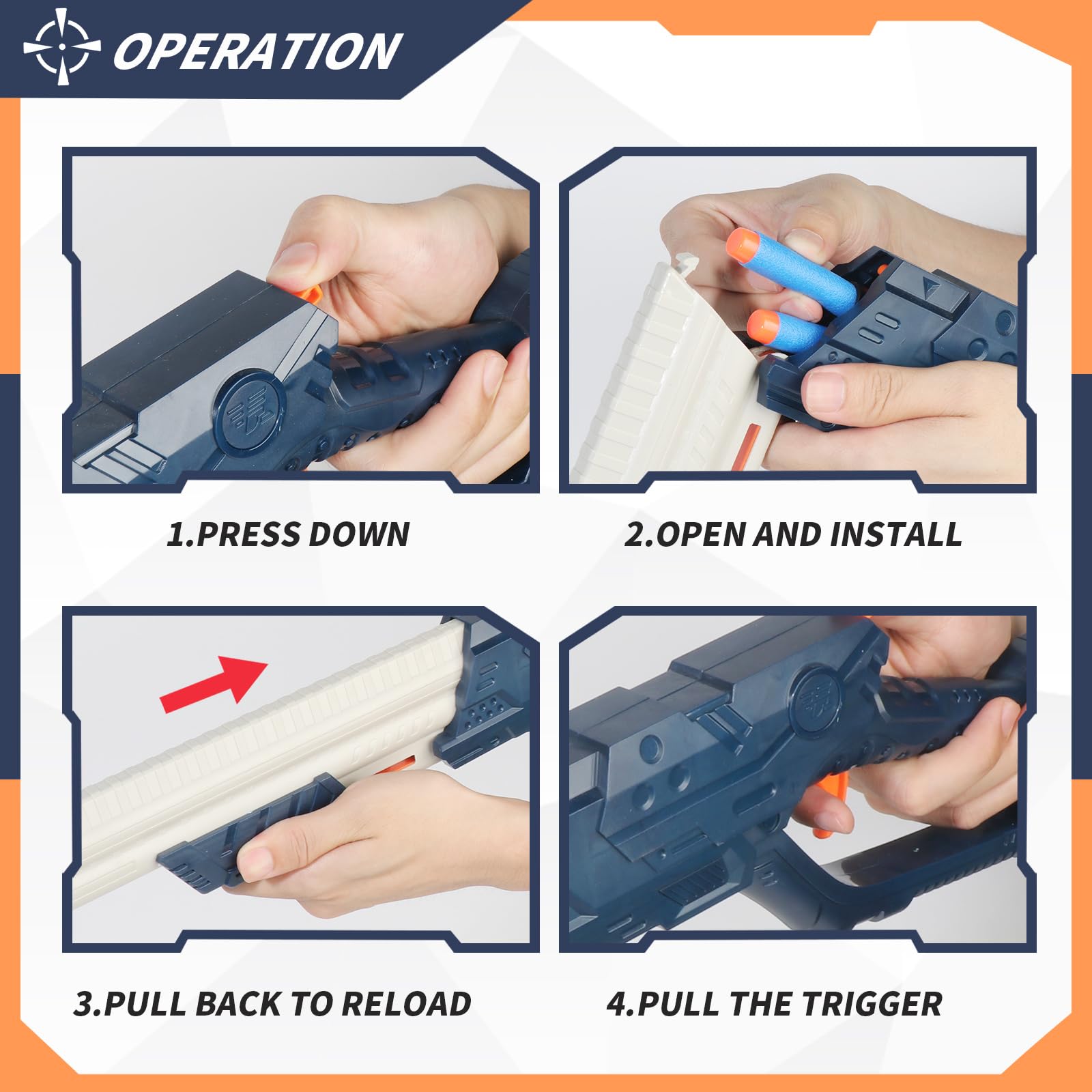 Soft Bullet  Toy Foam Blasters – обзор и цена Kids Outdoor Xmas Gifts