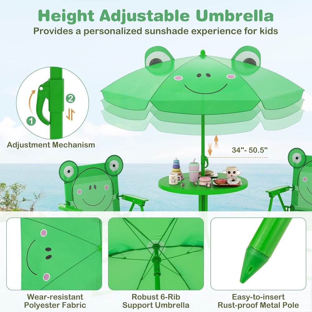 Green Height-Adjustable Kids P – обзор и цена Kids Outdoor Chair And Table
