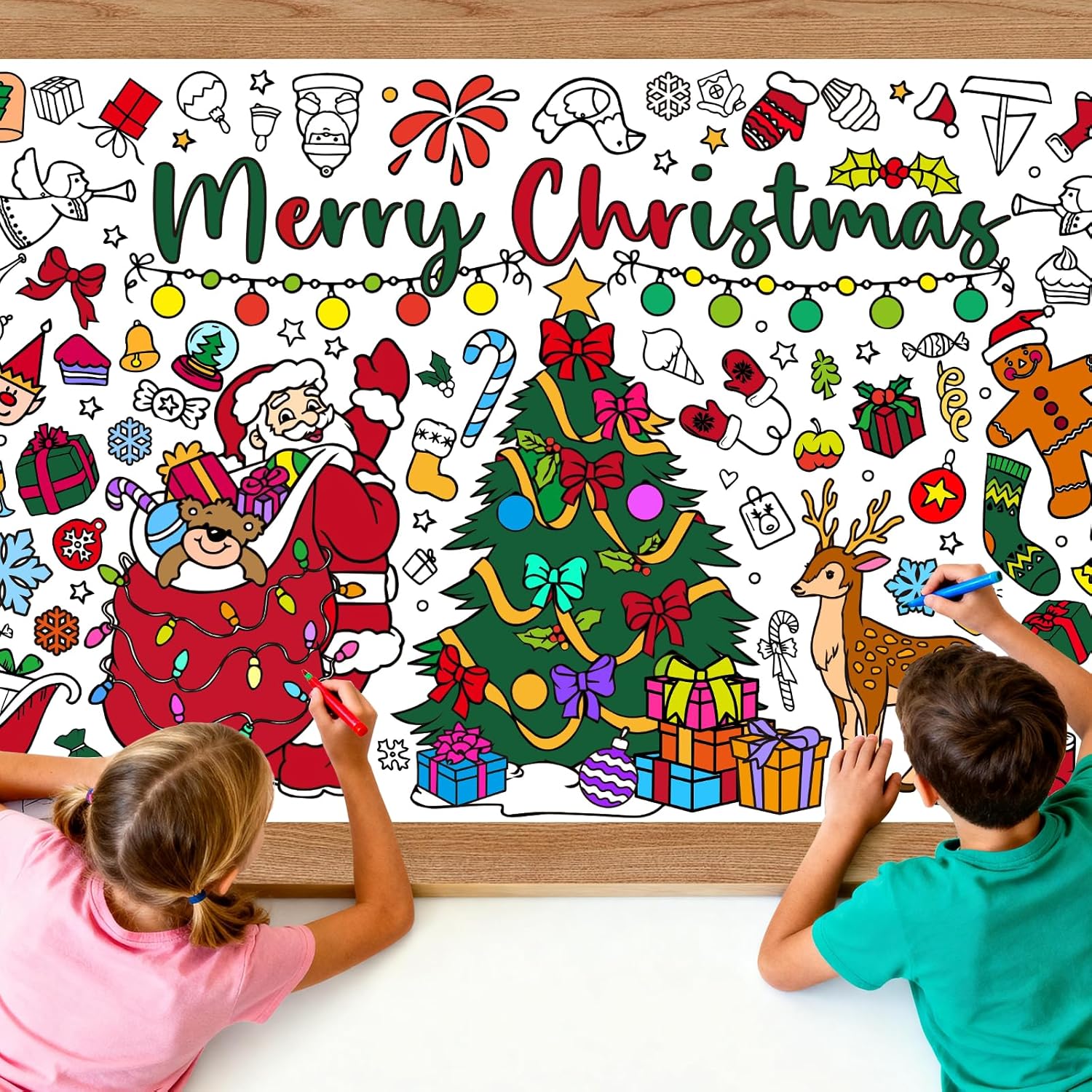 Christmas Giant Coloring Poste – обзор и цена Kids Outdoor Xmas Gifts