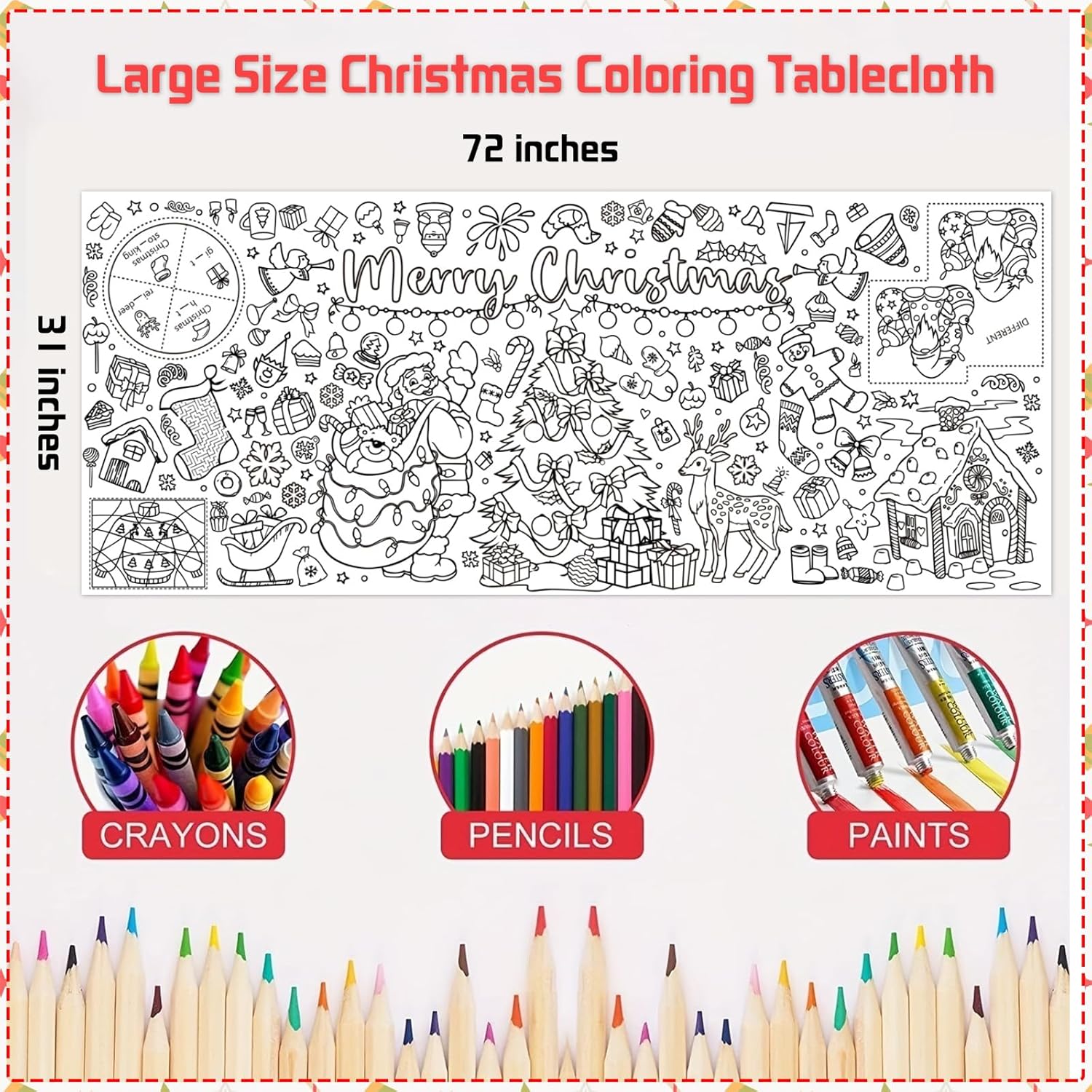Christmas Giant Coloring Poste – обзор и цена Kids Outdoor Xmas Gifts