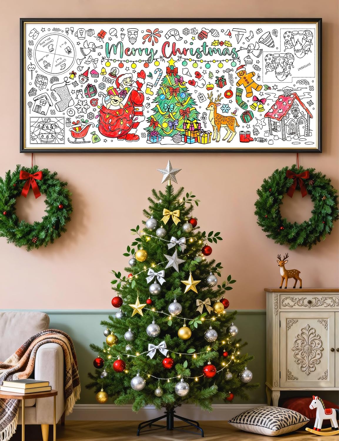 Christmas Giant Coloring Poste – обзор и цена Kids Outdoor Xmas Gifts