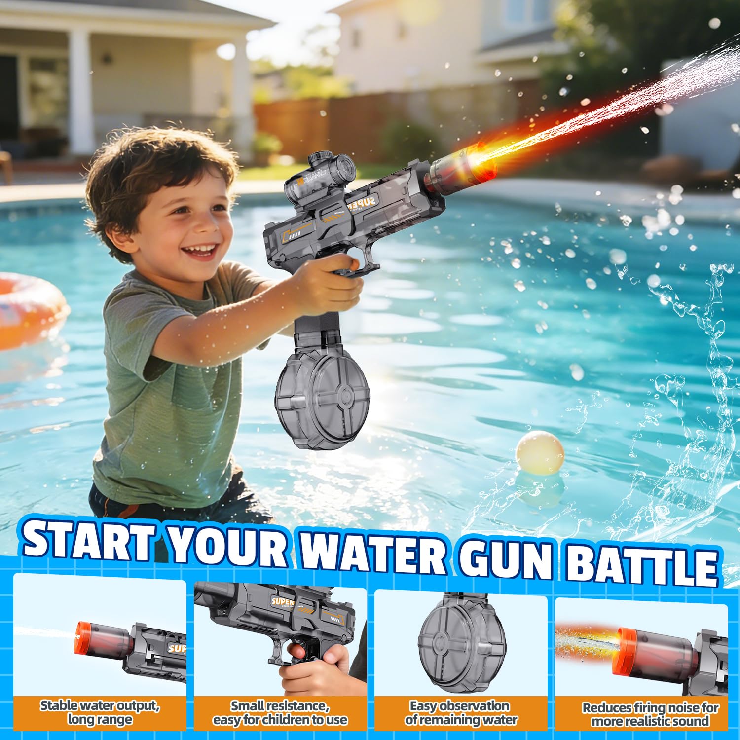 Electric Water Gun for Kids Ad – обзор и цена Water Gun Soaker