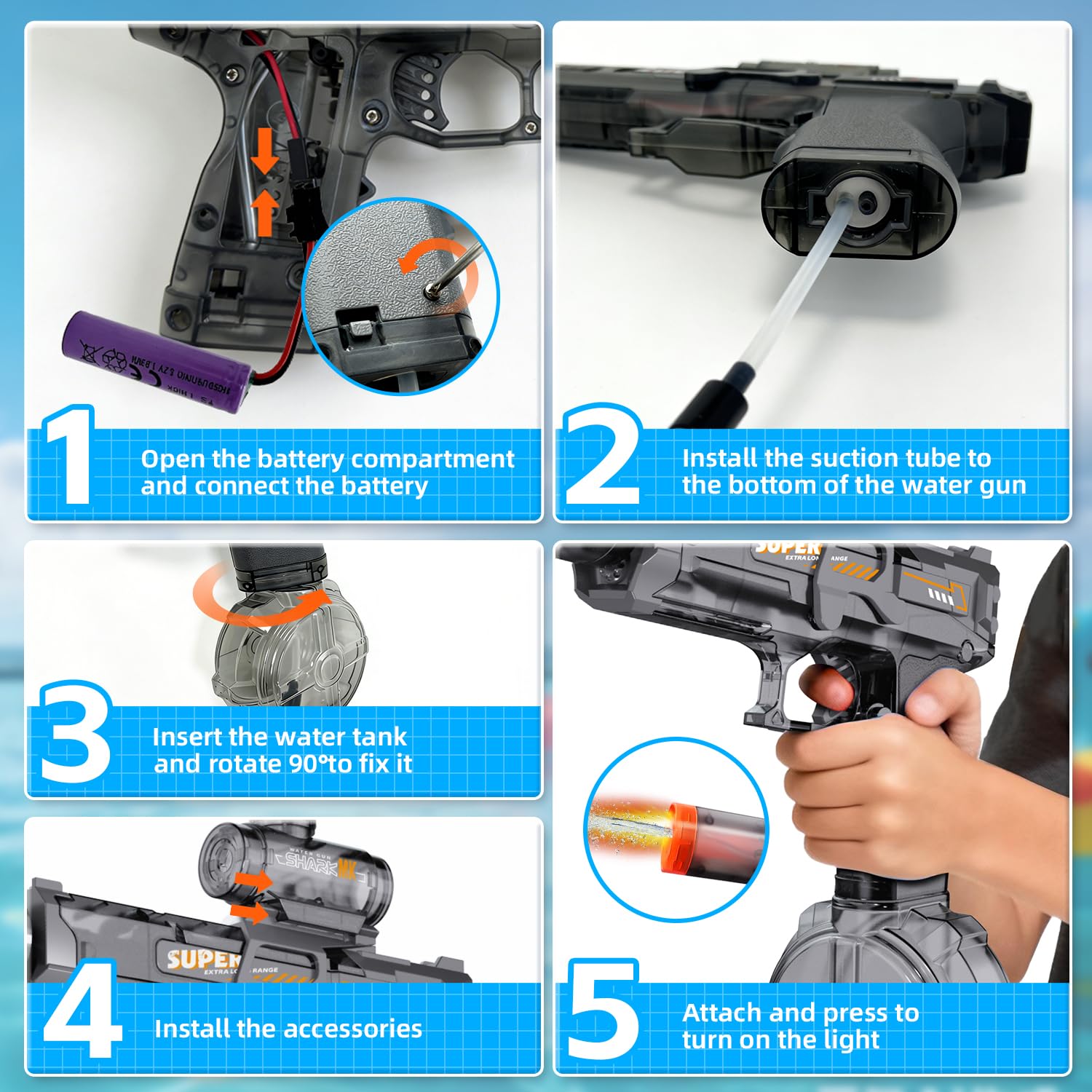 Electric Water Gun for Kids Ad – обзор и цена Water Gun Soaker