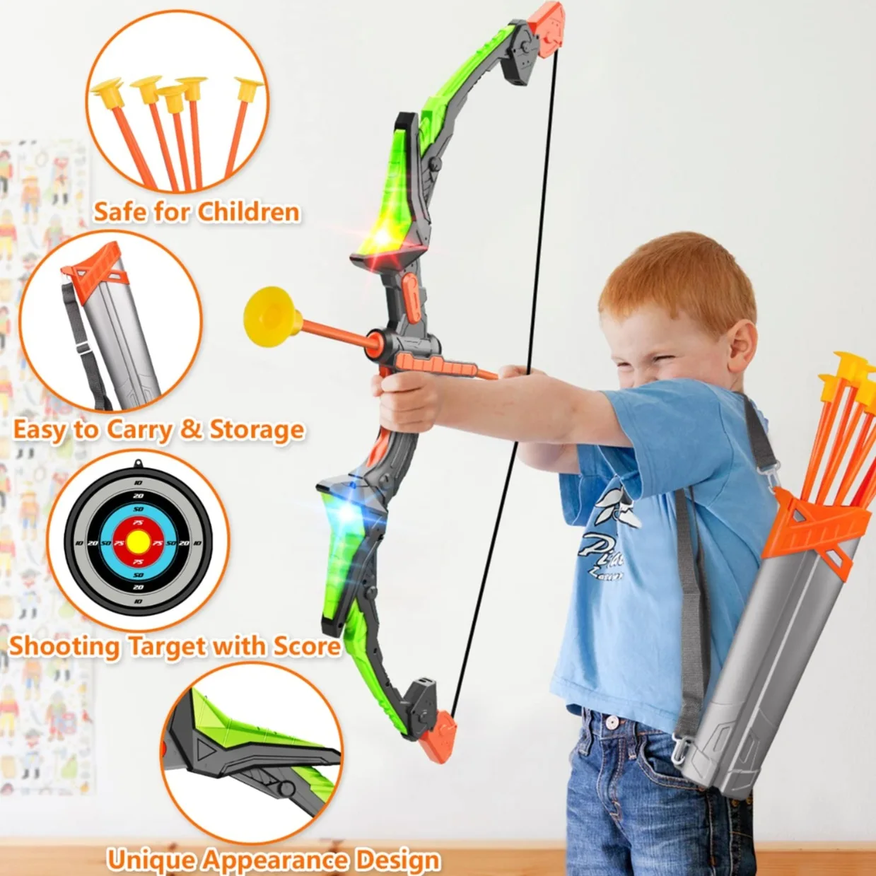 Light Up Archery Toy Kids Bow  – обзор и цена Kids Outdoor Archery Set