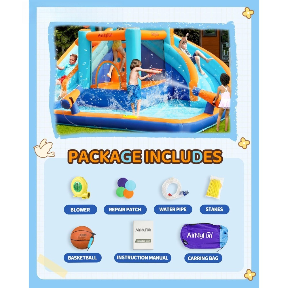 Large Water Slide Bounce House – обзор и цена Kids Outdoor Play