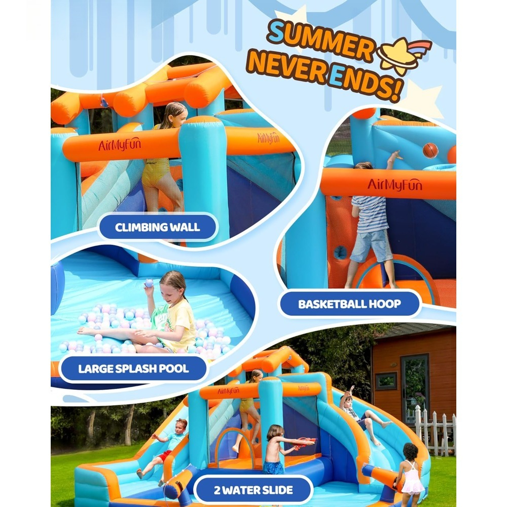 Large Water Slide Bounce House – обзор и цена Kids Outdoor Play