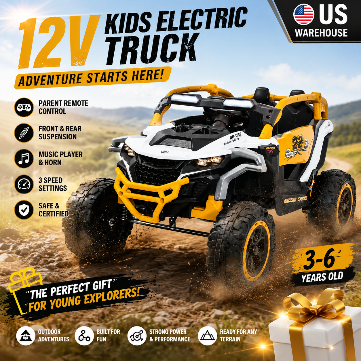12V Kids Electric Truck Ride o – обзор и цена Kids Outdoor Electric Car